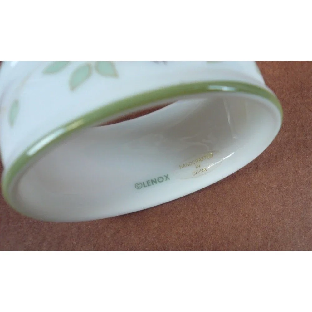 Lenox Butterfly Meadow 4 Porcelain Oval Napkin Rings Ladybug Bee